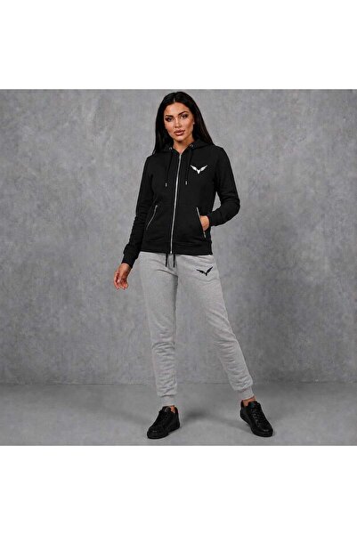 Generic Brand Hirka Sweat Suit 2-Piece Set Eagle Printed Unisex Model