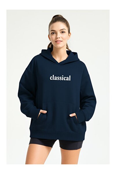 DAXİS Sportwear Company Classical Printed Hooded Sweatshirt