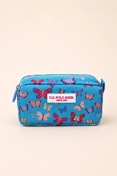 U.S. Polo Assn. Girl's Pen Holder with Butterfly Pattern