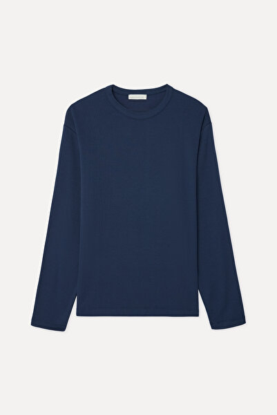 Mudo Men's Navy Blue Comfort Fit Crew Neck T-Shirt