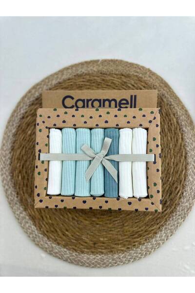 Caramell Organic Patterned Baby Mouth Wipes, Pack of 7