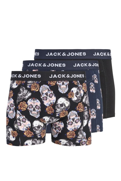 Jack & Jones Kurukafa Desenli 3 lüBoxer Seti