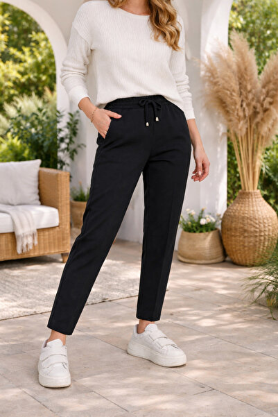 Gizacape outdoors Narrow-Leg Trousers with Elastic Waistband