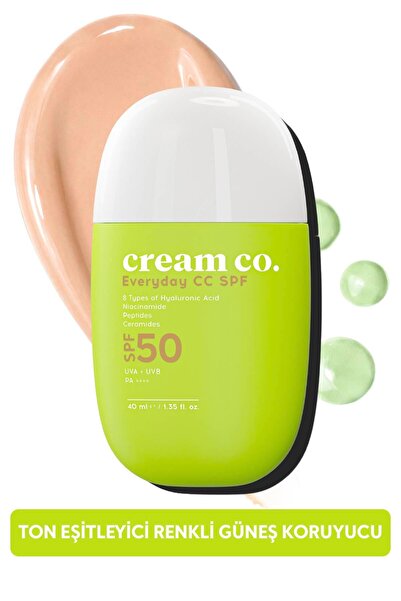 Cream Co. CC Krem SPF 50 Ton Eşitleyici Güneş Kremi | Leke Karşıtı Aydınlatıc...