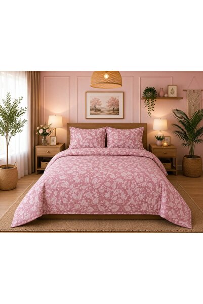 Roselle Çift Kişilik %100 Pamuk Fitted Çarşaflı Nevresim Takımı