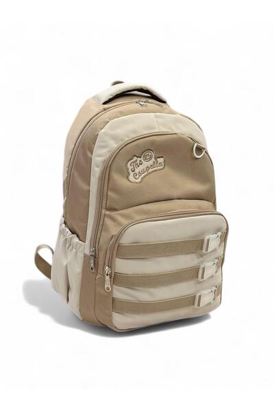 7K Brown Luxury Waterproof Fabric Elementary & Middle School Backpack
