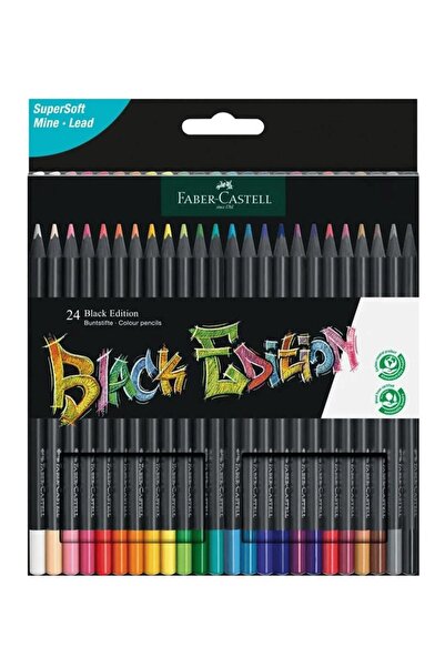 Faber Castell Black Edition 24 Renk Kuru Boya ve 12 Renk Skin tones İkisi Birarada Set