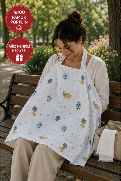 HEDYONE 100% Cotton Poplin Nursing Cover |   Multi-Purpose Breastfeeding Apro...