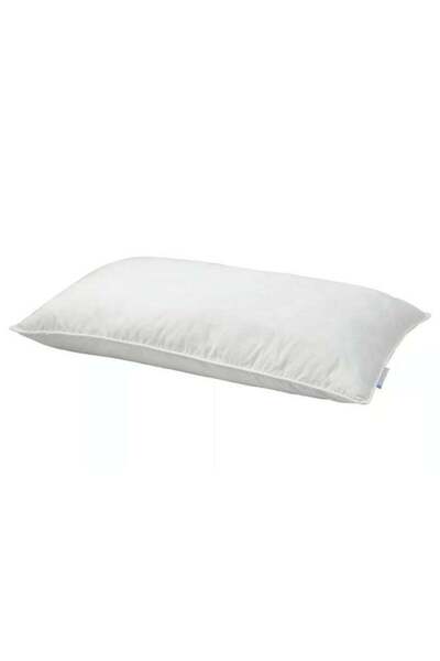 IKEA Low Polyester Pillow with Cotton Lyocell Cover, White, 50x80 cm