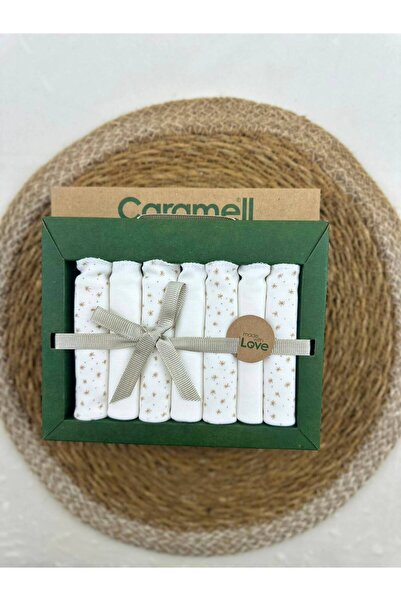 Caramell Patterned Baby Mouth Wipes, Pack of 7
