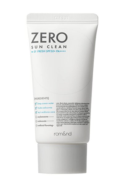 rom&nd , Zero Sun Clean, For All Skin Types, Before Sun Exposure, Light Cream...