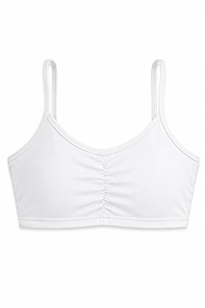 ÖZKAN underwear Özkan 43725 Kız Çocuk %95 Pamuklu Balensiz Çıkarılabilir Pedli Alıştırma Sütyeni İp Askılı Yarım Atl