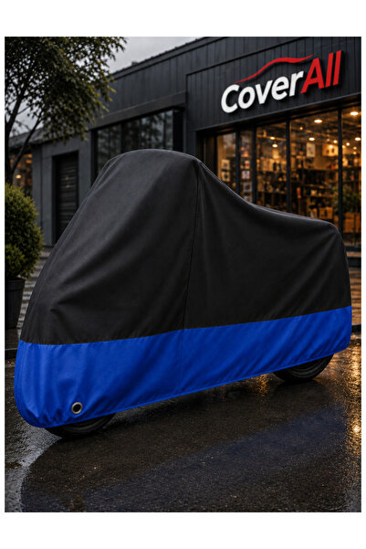 CoverAll Kuba Newcity 125 Uyumlu (Siyah-Mavi Parç.)Motosiklet Brandası,Su Geç...