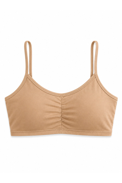 ÖZKAN underwear Özkan 43725 3'lü Paket Kız Çocuk %95 Pamuklu Likralı Süprem Çıkarılabilir Pedli Alıştırma Sütyeni İp