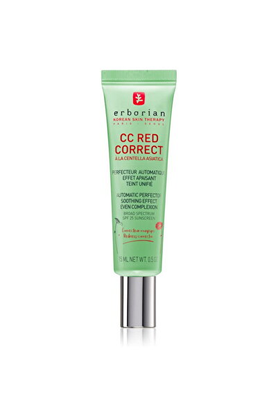 erborian CC Red Correct, Anti-roșeață, Cremă de zi, Pentru față, SPF 25, 15 ml