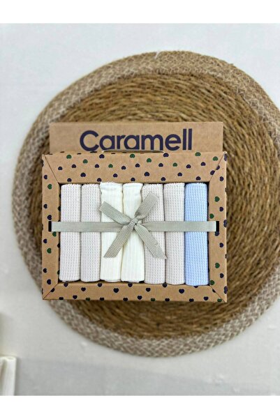 Caramell Patterned Baby Mouth Wipes, Pack of 7