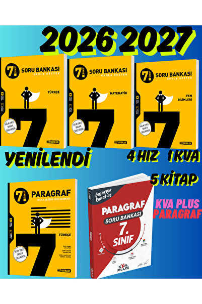 Hız Yayınları 2026 2027 yeni bağlam maarif 7. Sınıf TÜRKÇE-MATEMATİK-FEN-PARA...
