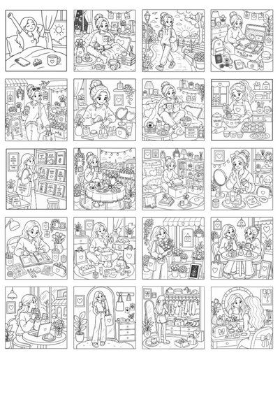 birikiyedi This Is My Era Coloring Book – Easy Coloring Book for Adults and Teens |   Cozy Girl & Self Care