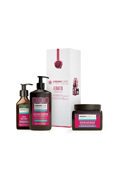 Arganicare Set Arganicare: Keratină, Șampon de păr, Reparator și Nutritiv, 40...