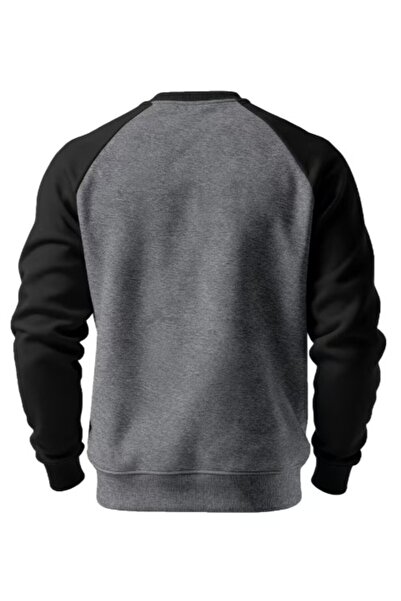 GHASSY CO . Erkek Bisiklet Yaka Spor Sweatshirt Basic Günlük Rahat Pamuklu Uzun Kollu Sweat