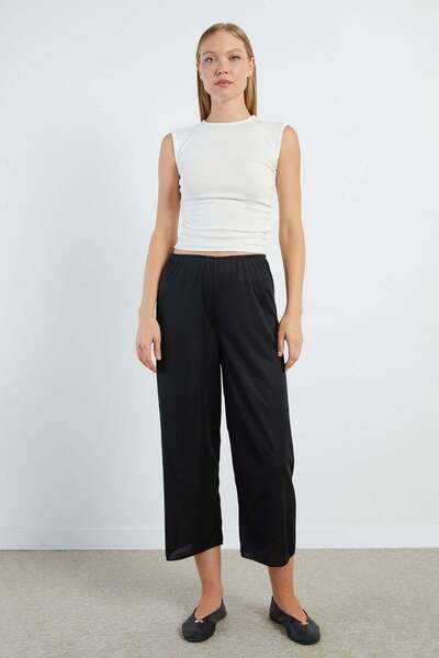 Fulla Moda Elastic Waist Lined Trousers