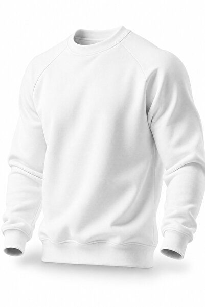 GHASSY CO . Erkek Bisiklet Yaka Spor Sweatshirt Basic Günlük Rahat Pamuklu Uz...