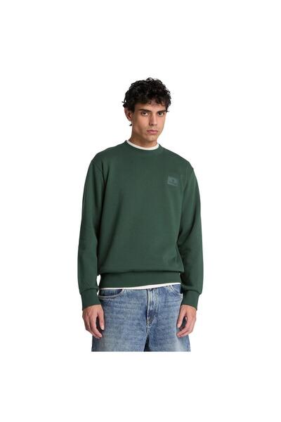 Timberland Silicon Badge Bb Crew Sweatshirt Men's Green Sweatshirt