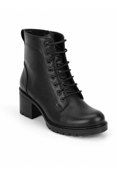 Castle Black Neyra Black Genuine Leather Women's Boots - with Termolight Soles