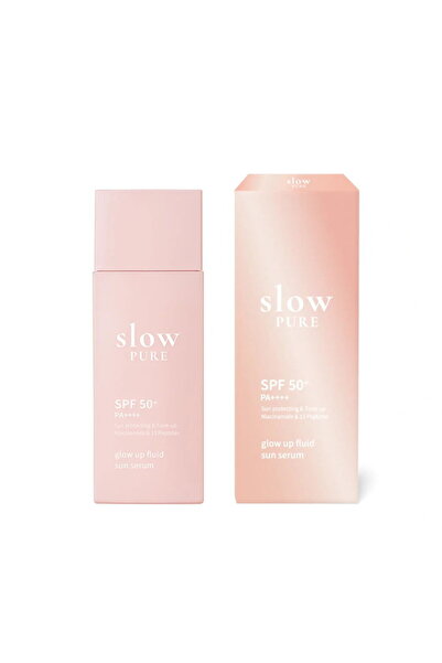 Slowpure , Glow Up Fluid Sun, Glowing, Day, Serum, For Face, SPF 50, 50 ml