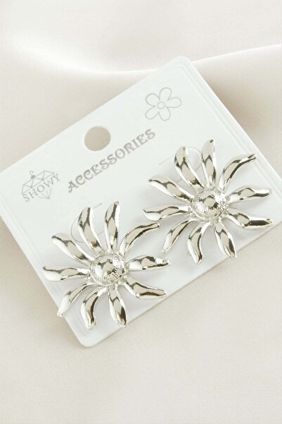 Marsilyan Papatya Metal Earrings Ilkel-Bjt940