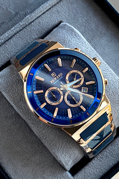 Reward Original Men's Wristwatch Waterproof Steel Band Gift with Box