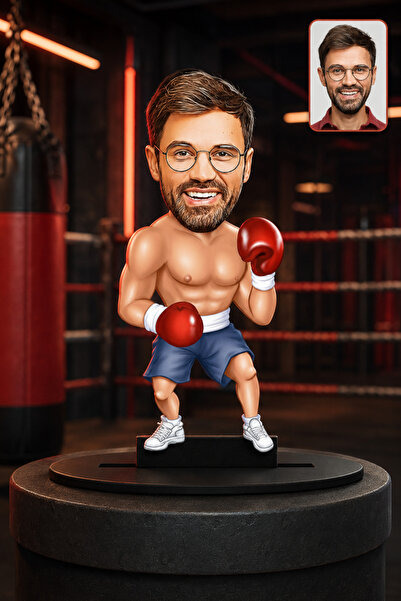 Kişiye Özel Karikatürlü Kick Boks