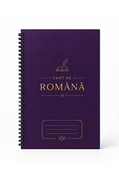 OEM Romanian Language Notebook A4 – 100 Pages, Spiral-Bound