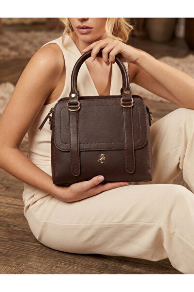 Miami Polo Club Original Women's Gold Detailed Hand and Shoulder Bag (Long St...