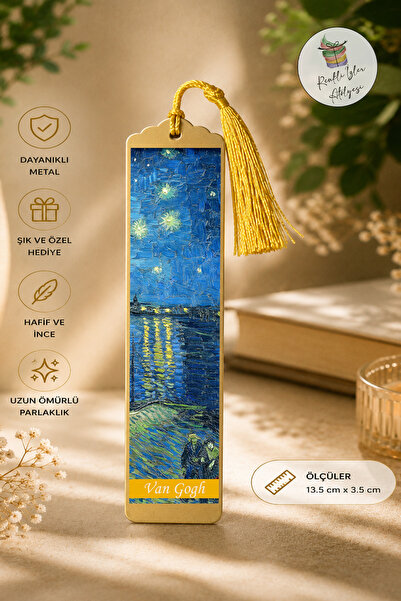 renkli izler atölyesi Artistic Design Metal Bookmark