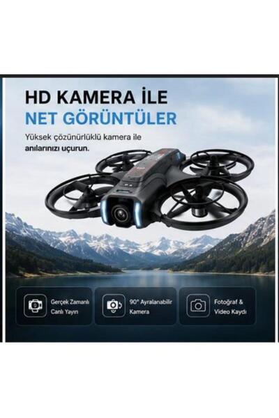Time&Tech AE21 Kameralı Drone yedek bataryali 360° Roll Ekranlı Kumanda İrtif...