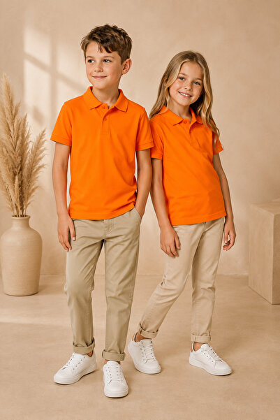 Loule Children's Unisex 2-Piece Short Sleeve Polo Collar T-Shirt 100% Cotton ...