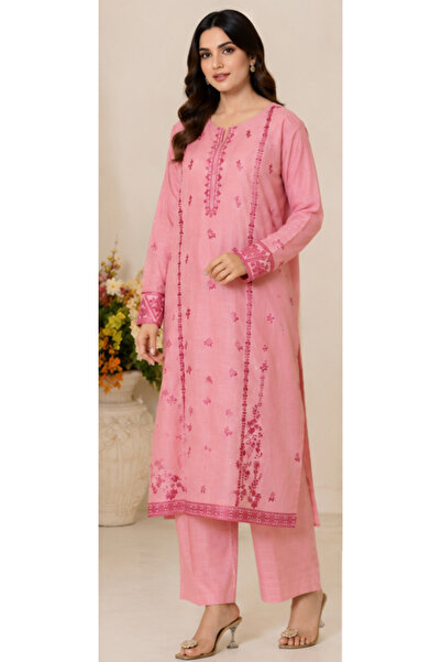 6TEEN 2-Piece Pink Embroidered Suit