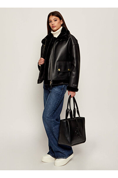 Armani Exchange Siyah Kadın Deri Ceket XW000713