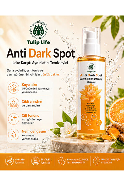 Tuliplifeoffical Anti Dark Spot Brightening Facial Cleanser 150 ml – Anti-Ble...