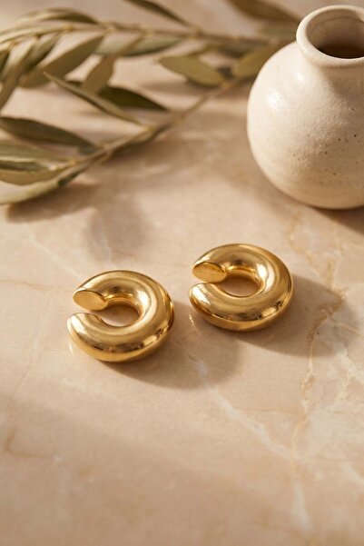 Inure Jewelry 316L Steel Gold Color Double Earcuff Earrings