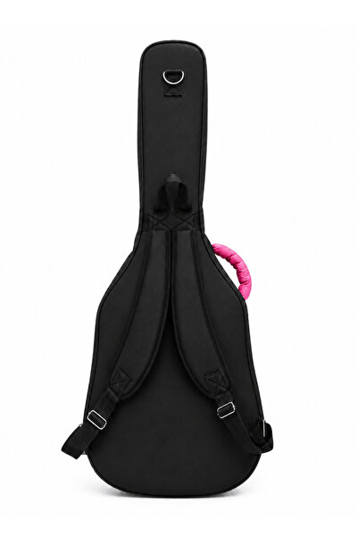 Erga Müzik PROFESYONEL GİGBAG KALIN KLASİK GİTAR KILIFI-ÇANTASI - SİYAH - PEMBE 1900 DENYE LÜX KUMAŞ - %100 SU GEÇİRMEZ