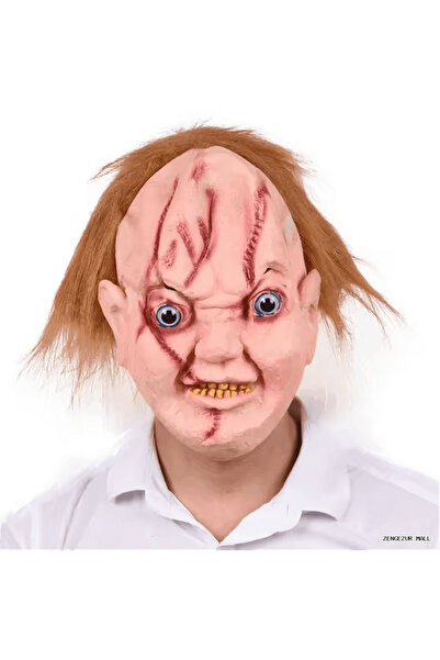 ZERO LAND Zngzrmll Chucky Mask Brown Haired Latex Flesh Chucky (214323) Chuck...