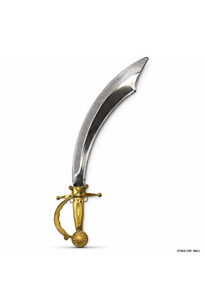 ZERO LAND Zngzrmll Shiny Metal-Looking Plastic Pirate Sword (214107) 45 cm