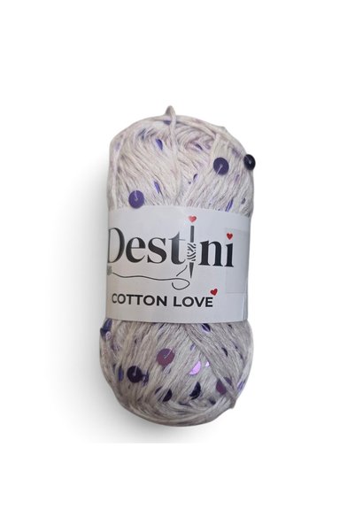 destini Cotton Love Shine Sequin Yarn Summer Beanie Bag Dress Hand Knitting Yarn 1 Piece 50 Gr