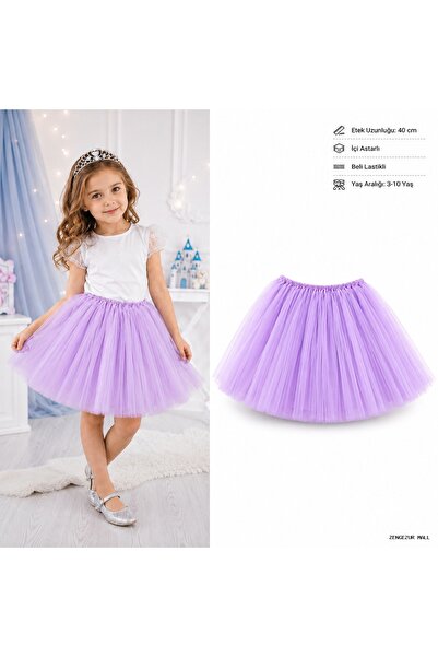 ZERO LAND Zngzrmll Lila Children's Tutu – Princess Skirt (213809) 3-10 Years Old