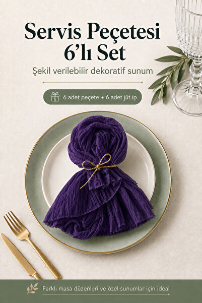 Soft Kare Bohemian Dinner Napkin Set of 6 for Special Occasions – 40×40 cm