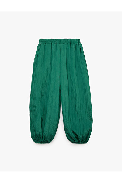 Koton Balloon Fit Satin Harem Pants with Elastic Waist Detail