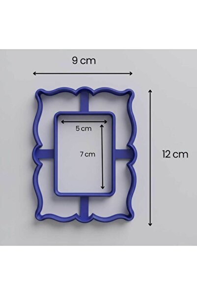 Craftelle Dalgalı Kenarlı Fotoğraf & Ayna Çerçevesi Seramik Kesici Kalıp – Po...