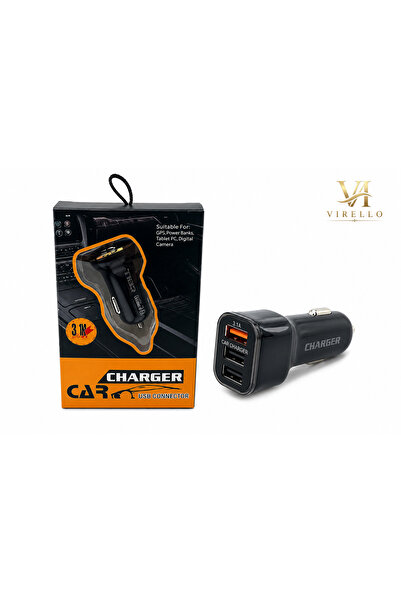 Generic Brand Încărcător auto 3 USB, 3.1A, adaptor pentru brichetă auto, încă...